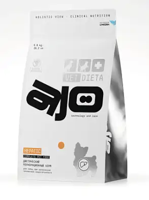 AJO Vet Dieta Hepatic Корм сухой для собак при хронической печеночной недостаточности