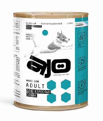 AJO Dog Adult консервы для взрослых собак всех пород с курицей