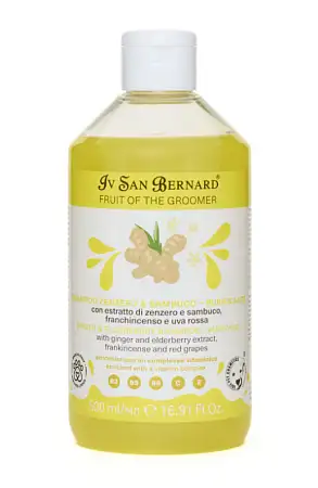 Купить iv san bernard fruit of the groomer ginger&elderbery шампунь с противовоспалительным эффектом для собак и кошек