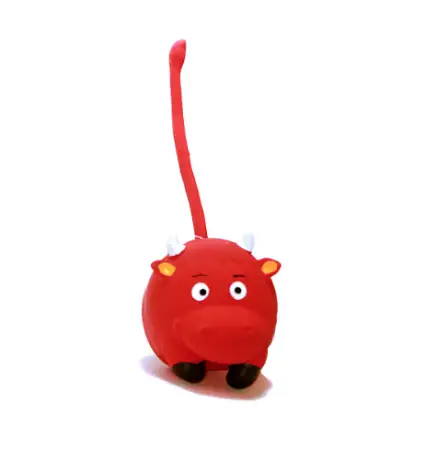 Купить homepet игрушка для собак бычок с длинным хвостом с пищалкой латекс