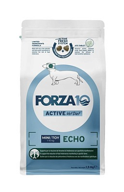 Forza10 Active VetDiet ECHO mini/toy сухой диетический корм для взрослых собак мелких пород, при аллергии и непереносимости органов слуха