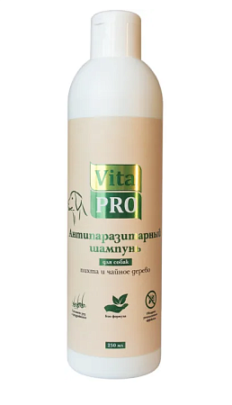 Купить vita pro биошампунь для собак антипаразитарный, с маслом пихты и чайного дерева
