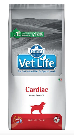 Купить farmina vet life dog cardiac сухой корм для взрослых собак всех пород при сердечно-сосудистых заболеваниях с курицей