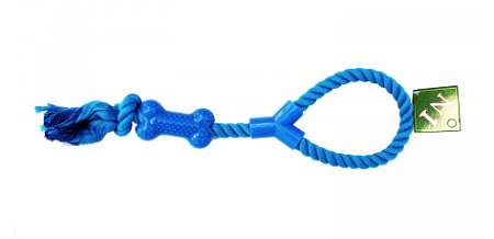 Купить №1 игрушка для собак Грейфер с петлей и узлами, синий