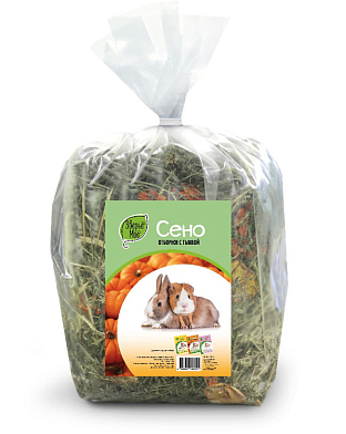 Зверье мое наполнитель сено отборное с тыквой для грызунов