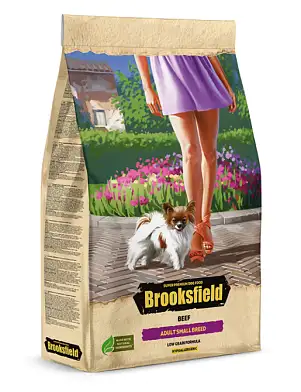 Brooksfield Low Grain Adult Dog Small Breed сухой корм для взрослых собак мелких пород с говядиной и рисом