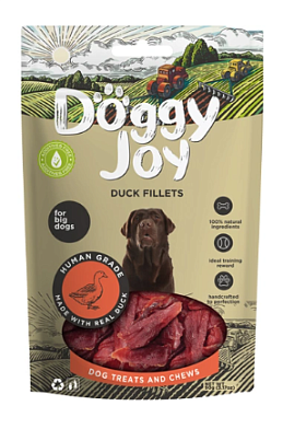 DOGGY JOY лакомство для собак крупных пород, утиные полоски