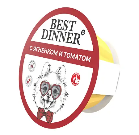 Купить best dinner влажный корм паштет для взрослых собак с ягненком и томатами (ламистер)