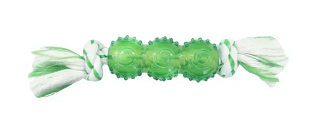 Купить canineclean игрушка для собак Палочка с ароматом мяты, из синтетической резины с канатом, зеленая