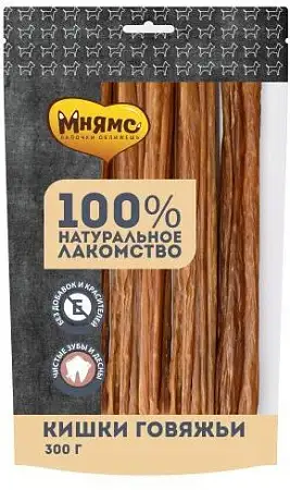 Купить Мнямс лакомство для собак Кишки говяжьи 300г