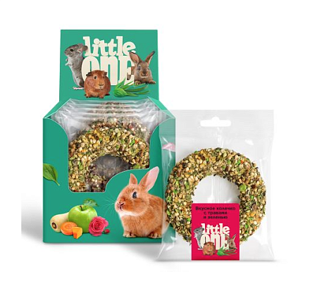 Купить little one лакомство для грызунов, Вкусное колечко с травами и зеленью