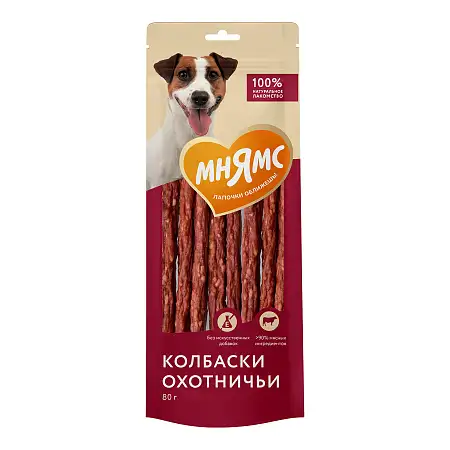 Купить Мнямс лакомство для собак Колбаски охотничьи