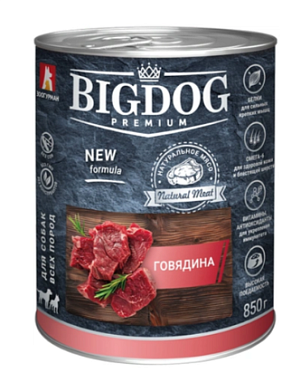 Зоогурман консервы для взрослых собак "Big dog Premium" с говядиной
