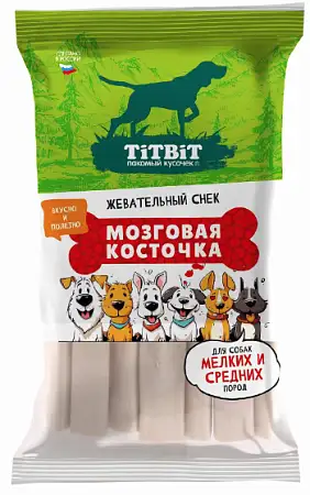 Купить titbit Жевательный снек лакомство для собак мелких и средних пород Мозговая косточка