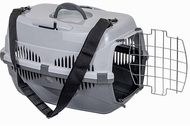 Yami-Yami переноска для собак и кошек "Спутник-1" с наплечным ремнем, серая, до 9 кг