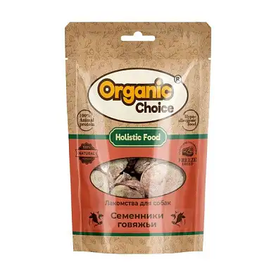 Organic Сhoice лакомство для собак семенники говяжьи
