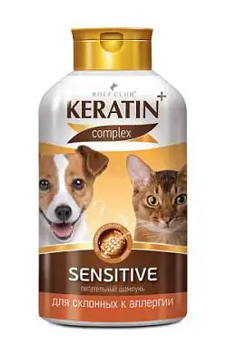 Rolf Club Шампунь KERATIN+ Sensitive для аллергичных кошек и собак
