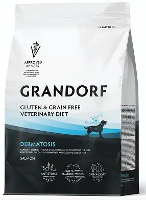 Grandorf Veterinary Diet Dog Dermatosis полнорационный диетический корм для собак с заболеваниями кожи