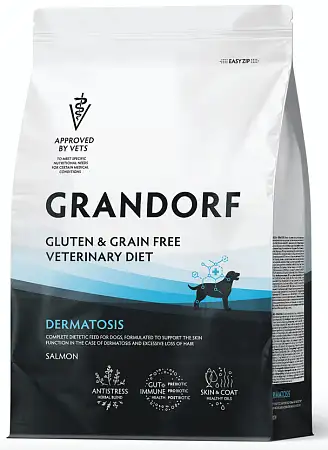 Купить grandorf veterinary diet dog dermatosis полнорационный диетический корм для собак с заболеваниями кожи