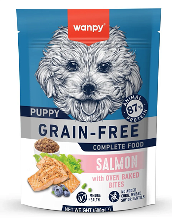 Купить wanpy dog сухой корм для щенков с лососем