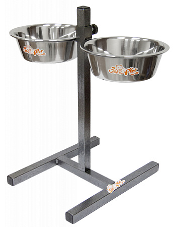Купить Зооник Миски металлические на регулируемой подставке для собак и кошек