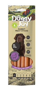 DOGGY JOY лакомство для собак крупных пород, мясные колбаски из кролика