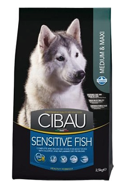 Farmina Cibau Sensitive Medium & Maxi сухой корм для собак средних и крупных пород с чувствительным пищеварением с рыбой